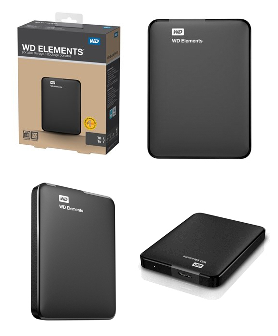 Ổ cứng di động WD 1TB WD Elements Portable USB 3. 0 Hard Drive Storage