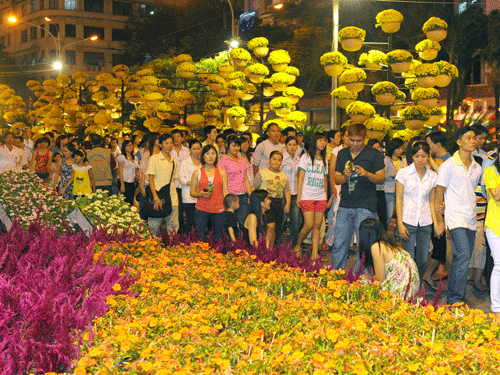 Lung linh đường hoa Nguyễn Huệ 2010