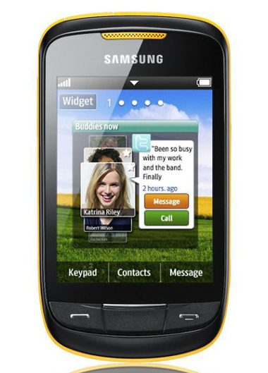 Samsung S3850 Corby II: Hỗ trợ mạng xã hội