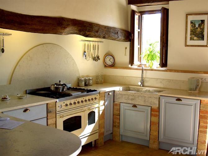 Mộc mạc với phòng bếp phong cách rustic