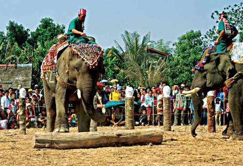 Cưỡi voi dạo chơi Luang Pra Băng