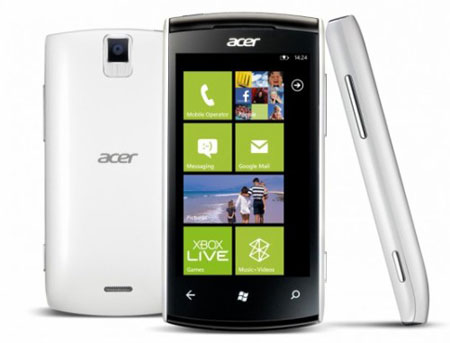 Điện thoại Windows Phone đầu tiên của Acer trình làng