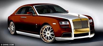 Chiêm ngưỡng "quái vật" Rolls-Royce Ghost mạ vàng