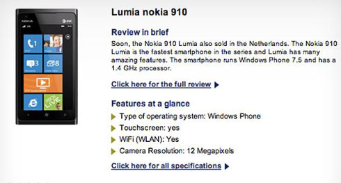 Nokia Lumia 910 chụp ảnh 12 'chấm' lộ diện