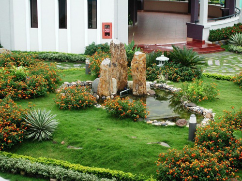 Sân vườn trong nhà hiện đại