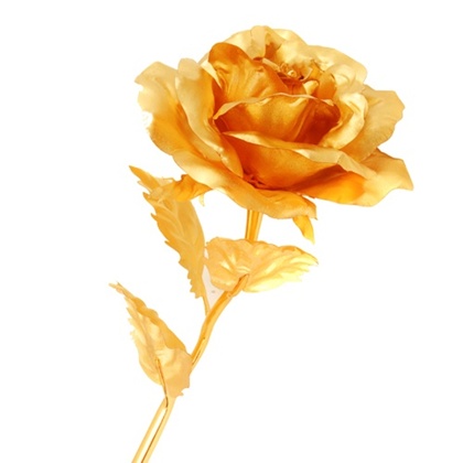 Lễ tình nhân: 2 triệu đồng 1 bông hồng mạ vàng