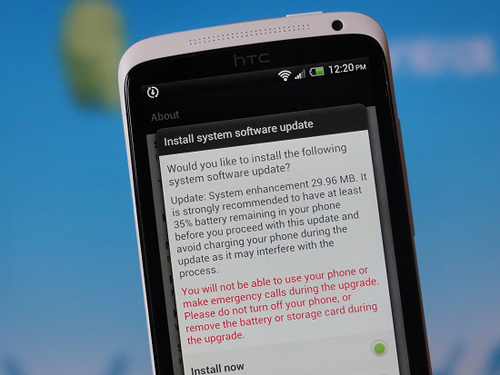 HTC One X cập nhật firmware mới