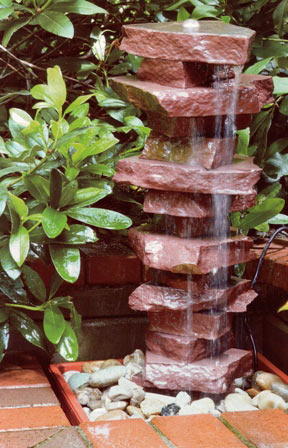 Tự làm đài phun nước xinh xắn cho patio nhà bạn