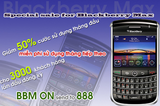 Đăng ký gói cước Blackberry MAX, nhận ưu đãi kép