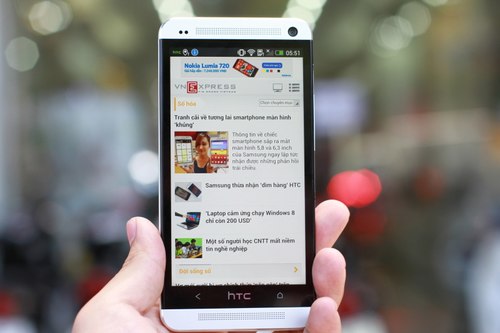 'Đập hộp' HTC One bản thương mại vừa về VN