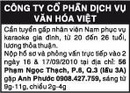 Tp. Hồ Chí Minh: Cần Tuyển Gấp Nhân Viên Nam phục vụ karaoke gia đình, từ 20 đến 26 tuổi RSCL1665498