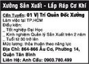 Tp. Hồ Chí Minh: Xưởng Sản Xuất - Lắp Ráp Cơ Khí Cần Tuyển CL1005645P10