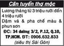 Tp. Hồ Chí Minh: Cần tuyển thợ mộc CL1004916P5