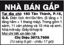 Tp. Hồ Chí Minh: Bán Nhà Tại địa chỉ: 160 Tân Thành, P.15, Q.5. Diện tích 4m15x16m. CL1003708