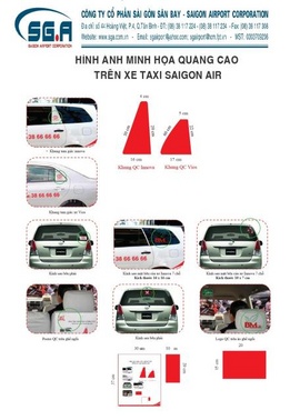 Dịch vụ quảng cáo trên xe taxi tại Sân Bay Tân Sơn Nhất
