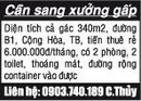 Tp. Hồ Chí Minh: Cần sang xưởng gấp CL1141120P9
