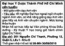 Tp. Hồ Chí Minh: Đại học Y Dược Thành Phố Hồ Chí Minh cần tuyển: CL1004368