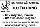 Tp. Hồ Chí Minh: CTy Tin Học Lê Khang Tuyển Dụng CL1004599