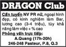 Tp. Hồ Chí Minh: DRAGON Club Cần tuyển NV PR nữ, ngoại hình đẹp, có kinh nghiệm làm Bar RSCL1066031