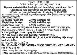 Trà Thủy Co., LTD Tư Vấn - Đào Tạo – Hỗ Trợ Việc Làm