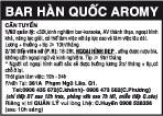 Bar Hàn Quốc Aromy Cần Tuyển