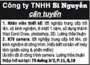 Tp. Hồ Chí Minh: Công ty TNHH Sĩ Nguyễn cần tuyển RSCL1100127