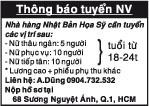 Nhà hàng Nhật Bản Họa Sỹ cần tuyển các vị trí sau: