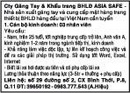 Tp. Hồ Chí Minh: Cty Găng Tay & Khẩu trang Bảo Hộ LĐ ASIA SaFe Cần Tuyển CL1006001