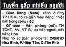 Tp. Hồ Chí Minh: Tuyển gấp nhiều người Giao hàng (Nam): rành đường TP.HCM, có xe gắn máy riêng CL1006450P3