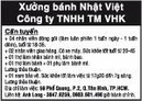 Tp. Hồ Chí Minh: Xưởng bánh Nhật Việt Cần tuyển CL1007105P7