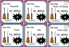 Dây đàn guitar - mandolin - violin - tranh - bầu - bán tất cả các loại dây đàn