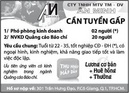 Tp. Hồ Chí Minh: Công Ty TNHH MTV Thương Mại Dịch Vụ Ân Minh Cần Tuyển CL1007750P6