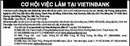 Tp. Hải Phòng: Vietinbank tuyển Cộng tác viên Giới thiệu và tư vấn về sản phẩm, dịch vụ thẻ Vie CL1007105P2