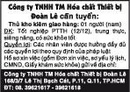 Tp. Hồ Chí Minh: Công ty TNHH TM Hóa chất Thiết bị Đoàn Lê cần tuyển: RSCL1646246