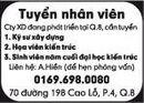 Tp. Hồ Chí Minh: Cty Xây Dựng đang phát triển tại Q.8, cần tuyển CL1008182P4