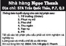 Tp. Hồ Chí Minh: Nhà hàng Ngọc Thanh Thông báo tuyển dụng cho các bộ phận sau: CL1009122P7