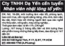 Tp. Hồ Chí Minh: Cty TNHH Dạ Yến cần tuyển CL1008282