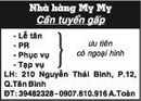 Tp. Hồ Chí Minh: Nhà hàng My My Cần tuyển gấp CL1008282