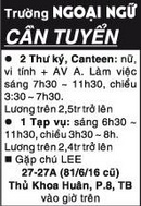 Tp. Hồ Chí Minh: Trường Ngoại Ngữ Cần Tuyển CL1008914