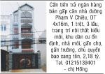 Cần tiền trả ngân hàng bán gấp căn nhà đường Phạm V Chiêu, DT 4x16m, 1 trệt,