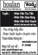 Tp. Hồ Chí Minh: Công ty thực phẩm Hoa Lan Cần Tuyển CL1011553P8
