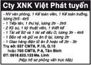 Tp. Hồ Chí Minh: Cty XNK Việt Phát tuyển RSCL1116601
