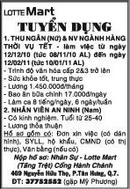 Tp. Hồ Chí Minh: Lotte Mart Cần Tuyển CL1011318P4