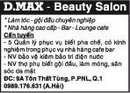 Tp. Hồ Chí Minh: D.MAX Beauty Salon Cần tuyển CL1011318P4