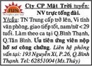 Tp. Hồ Chí Minh: Cty CP Mặt Trời tuyển: NV trực tổng đài. Y/cầu: TN Trung cấp trở lên, Vi tính CL1011318P4