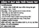 Tp. Hồ Chí Minh: Công Ty May Mặc Thời Trang TMT Cần Tuyển CL1011478P4
