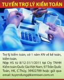 Tp. Hà Nội: Trợ lý kiểm toán, có 1 năm KN về kế toán, kiểm toán. Nộp HS từ 8/12-31/1/2011 CL1011478P3