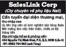 Tp. Hồ Chí Minh: SalesLink Corp (Cty chuyên về phụ liệu Nail) Cần tuyển đại diện thương mại RSCL1103050