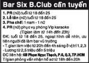 Tp. Hồ Chí Minh: Bar Six B.Club cần tuyển CL1015954P7