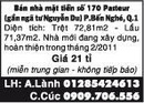 Tp. Hồ Chí Minh: Bán nhà mặt tiền số 170 Pasteur (gần ngã tư Nguyễn Du) P.Bến Nghé, Q.1 RSCL1649107